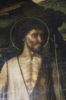 Gentile Bellini: Saint John the Baptist, Mihrabını Katedrali Saint Lawrence Trogir, Hırvatistan