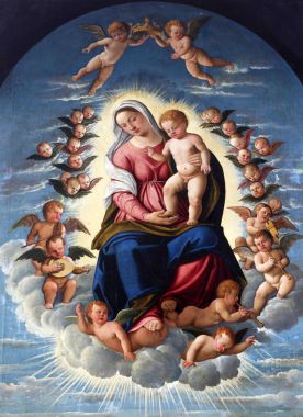 Girolamo da Santa Croce: Our Lady of Angels, Mihrabını Fransisken Kilisesi Kosljun, Hırvatistan