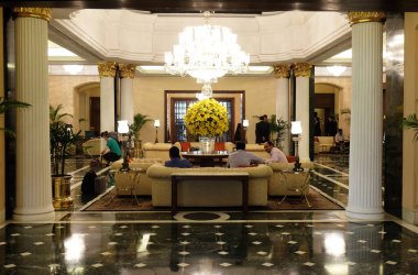 Oberoi Grand Hotel formerly The Grand Hotel bilinen üzerinde yer almaktadır Kolkata Jawaharlal Nehru yolda kalbinde 09 Şubat 2016 Kolkata, Hindistan.