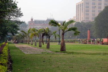 Kolkata, Hindistan yazarlar binanın önünde Mahakaran Bahçe.