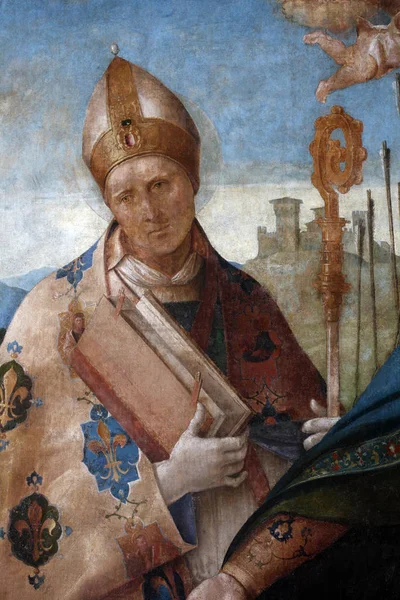 Benedetto Diana Saint Louis Toulouse Altartavla Franciskanska Kyrkan Poljud Split — Stockfoto