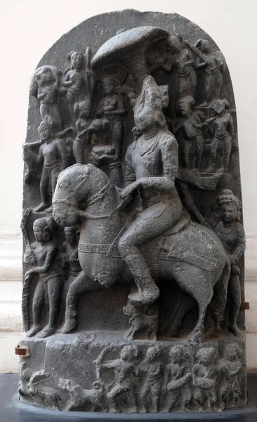 Revanta Från 1000 Talet Basalt Bihar Utsatt Indian Museum Kolkata — Stockfoto