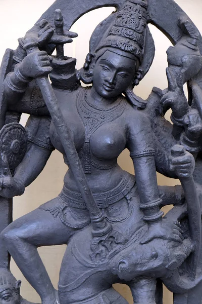 Mahisharsuramardini Del Siglo Xii Encontrado Hyderabad Ahora Expuesto Museo India — Foto de Stock