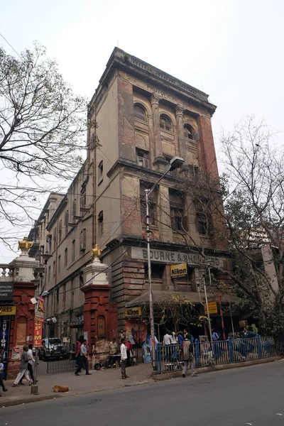 Aging Decaying Colonial Tenement Block Kolkata India February 2016 — Stock Photo, Image