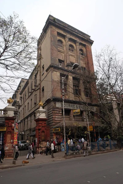 Envelhecimento Decadência Bloco Arrendamento Colonial Kolkata Índia Fevereiro 2016 — Fotografia de Stock