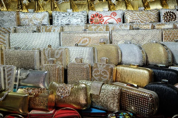 Decorative Handbags Displayed Sale New Market Area Kolkata India — Stock Photo, Image