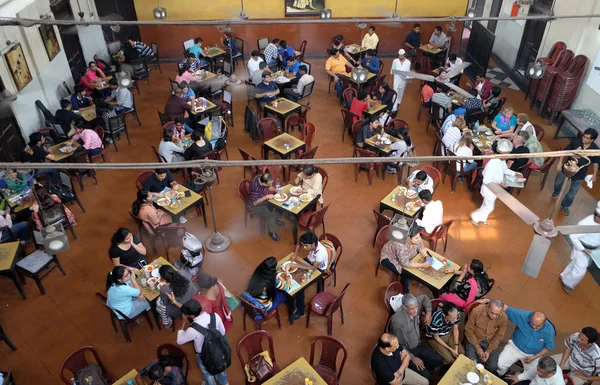 Los Visitantes Popular Cafetería India Almorzan Calcuta Febrero 2016 Cadena — Foto de Stock