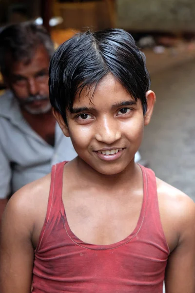 Portrait Boy Street Kolkata India February 2016 — Stock Photo, Image