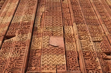 Delhi, Hindistan Minar Qutab oyma taş 