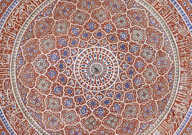 ISA Khan'ın mezarı tavanda detayını. Humayuns mezar kompleksi, Delhi, India