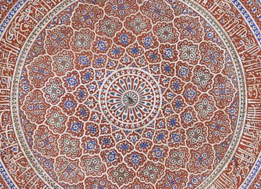 ISA Khan'ın mezarı tavanda detayını. Humayuns mezar kompleksi, Delhi, India