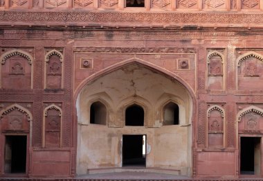 Kırmızı Kale, Agra, Unesco Dünya Mirası, Hindistan benzersiz mimari detaylar.