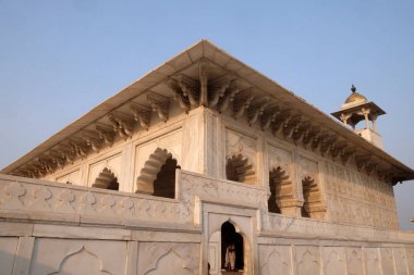 Agra kırmızı Agra Kalesi. Uttar Pradesh, Unesco Dünya Mirası, Hindistan.
