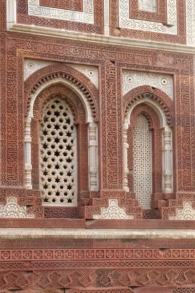 Ventana Con Sol Alai Minar Complejo Qutab Minar Delhi India —  Fotos de Stock