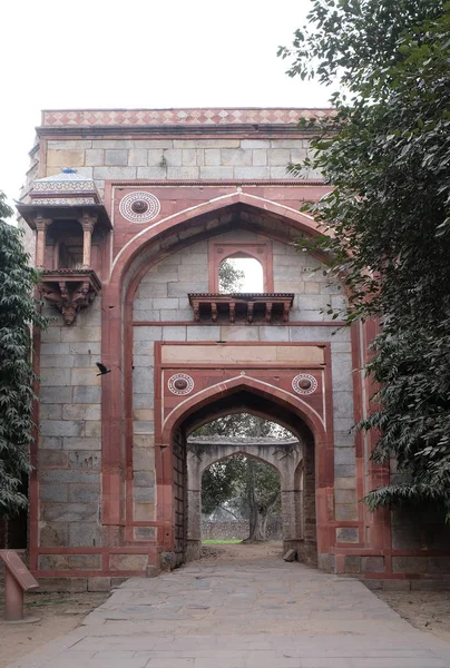 Arab Sarai Gateway Complesso Della Tomba Humayun Delhi India — Foto Stock