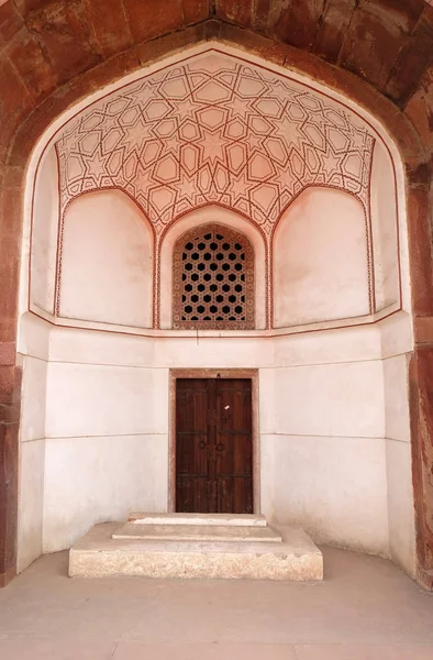 Het Platform Detail Binnen Humayun Tomb Gebouwd Door Hamida Banu — Stockfoto