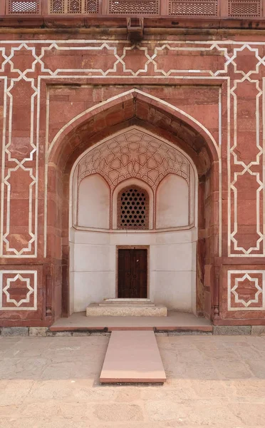 Architekturdetail Grab Des Humayun Erbaut Von Hamida Banu Begonnen 1565 — Stockfoto