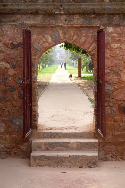 Ingresso Della Tomba Isa Khan Complesso Della Tomba Humayun Delhi — Foto Stock