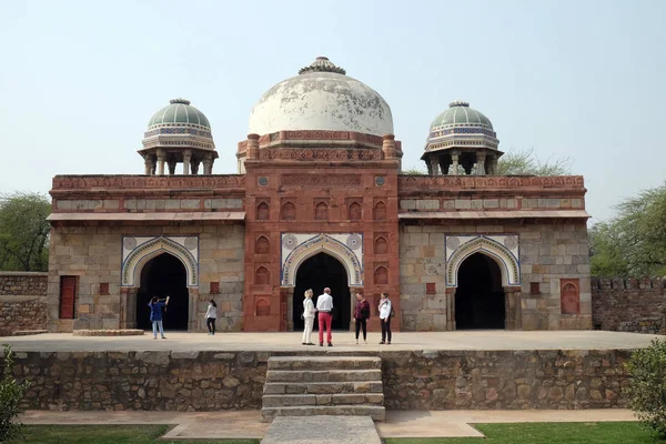 Túmulo Isa Khan Complexo Túmulo Humayun Delhi Índia Fevereiro 2016 — Fotografia de Stock
