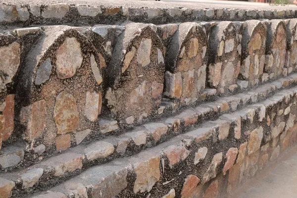 Steinmauer Des Grabes Von Isa Khan Humayuns Grabanlage Delhi Indien — Stockfoto