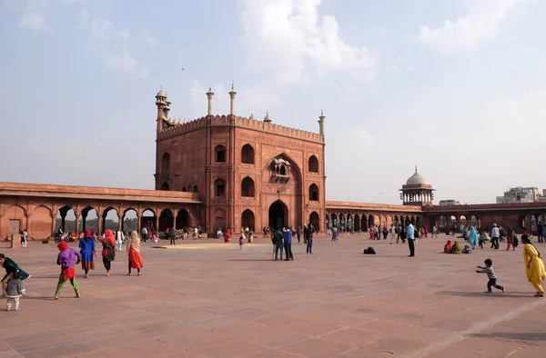 Arquitetura Espetacular Grande Mesquita Sexta Feira Jama Masjid Fevereiro 2016 — Fotografia de Stock