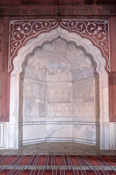 Arquitetura Espetacular Grande Mesquita Sexta Feira Jama Masjid Delhi Índia — Fotografia de Stock