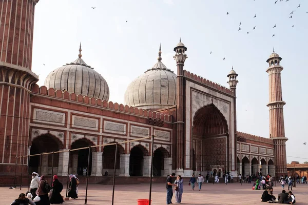 Arquitetura Espetacular Grande Mesquita Sexta Feira Jama Masjid Fevereiro 2016 — Fotografia de Stock
