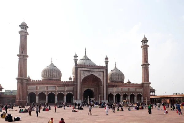 Spectacular Architecture Great Friday Mosque Jama Masjid February 2016 Delhi — Stock Photo, Image