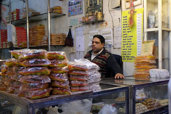 Indian Shop Delhi Indien Februar 2016 Kleine Geschäfte Wie Dieses — Stockfoto