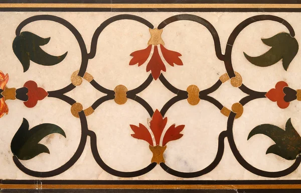 Великих Моголів Кам Яних Мистецтва Фасаді Тадж Махал Crown Палаци — стокове фото
