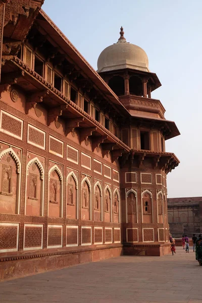 Red Agra Fort Agra Uttar Pradesh Unesco Welterbe Indien — Stockfoto