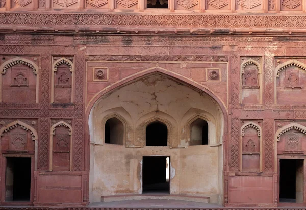 Einzigartige Architektonische Details Der Roten Festung Agra Unesco Welterbe Indien — Stockfoto