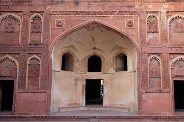 Kırmızı Kale Agra Unesco Dünya Mirası Hindistan Benzersiz Mimari Detaylar — Stok fotoğraf
