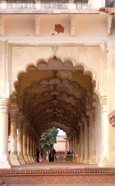 Diwan Vagy Hall Közönség Vörös Erőd Agra Unesco Világörökség Részét — Stock Fotó