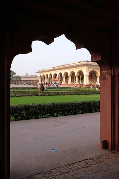 Diwan Salón Audiencia Pública Agra Fort Patrimonio Humanidad Por Unesco — Foto de Stock