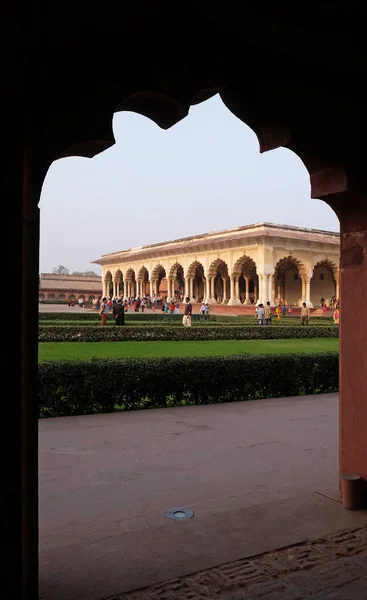 Diwan Nebo Hall Veřejné Publikum Agra Fort Unesco Světového Dědictví — Stock fotografie