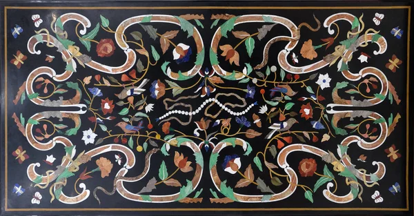 Традиционные Цветочные Столешницы Мрамора Продаются Агре Штат Уттар Прадеш Индия — стоковое фото