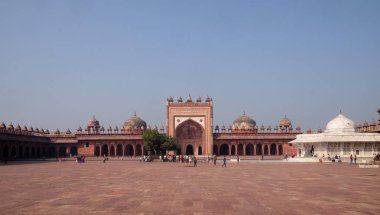 Babür İmparatoru Ekber Fatehpur Sikri, Uttar Pradesh, Hindistan tarafından 15 Şubat 2016 üzerinde inşa tarihi şehir.