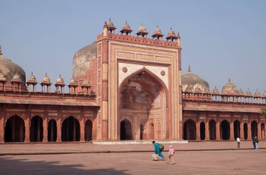 JAMA Mescidi Camii Fatehpur Sikri karmaşık, Uttar Pradesh, Hindistan ile 15 Şubat 2016.
