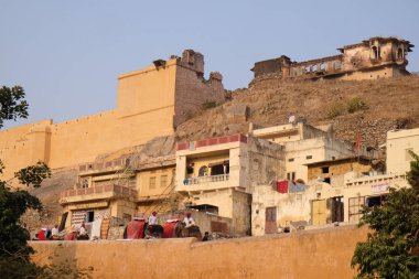 Amber Fort Jaipur, Rajasthan, Hindistan, üzerinde Şubat, 16, 2016 yılında.