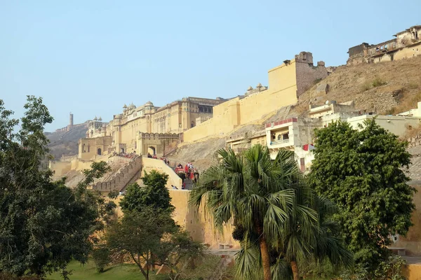 Jaipur Daki Amber Kalesi Rajasthan Hindistan — Stok fotoğraf