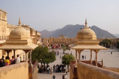 Amber Fort Jaipur, Rajasthan, Hindistan, üzerinde Şubat, 16, 2016 yılında.