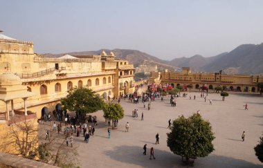 Amber Fort Jaipur, Rajasthan, Hindistan, üzerinde Şubat, 16, 2016 yılında.