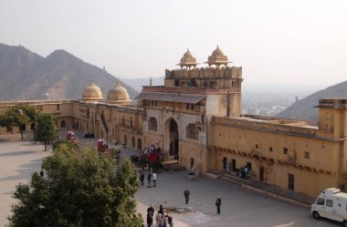 Amber Fort Jaipur, Rajasthan, Hindistan, üzerinde Şubat, 16, 2016 yılında.