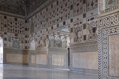 Jaipur, Rajasthan, Hindistan Amber Fort sarayda ayna.