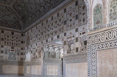 Jaipur, Rajasthan, Hindistan Amber Fort sarayda ayna.