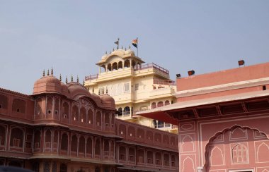 Chandra Jaipur şehir sarayda, Rajasthan, Hindistan Mahal. Saray koltuk Maharaja Jaipur, Kachwaha Rajput klan başkanı oldu.