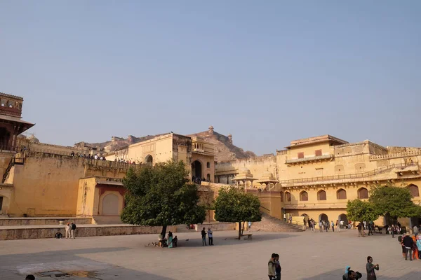 Amber Fort Jaipur Rajasthan Índia Fevereiro 2016 — Fotografia de Stock
