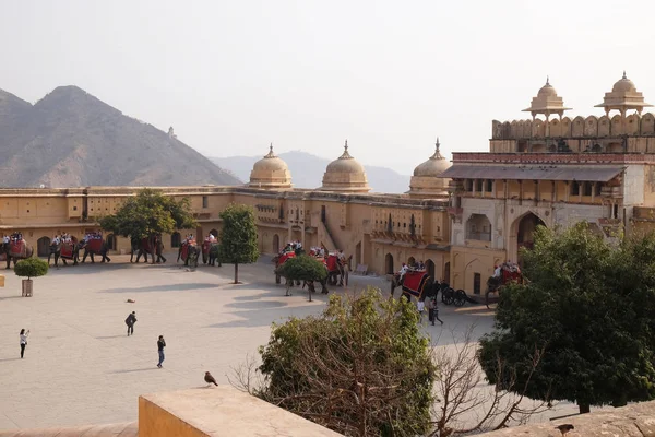 Amber Fort Jaipur Rajasthan Índia Fevereiro 2016 — Fotografia de Stock