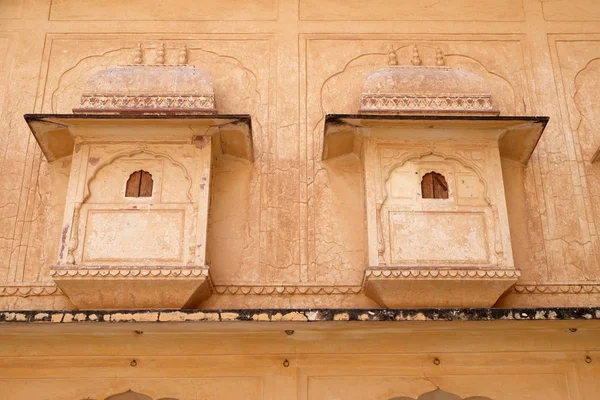 Architektonisches Detail Der Bernstein Festung Jaipur Rajasthan Indien — Stockfoto